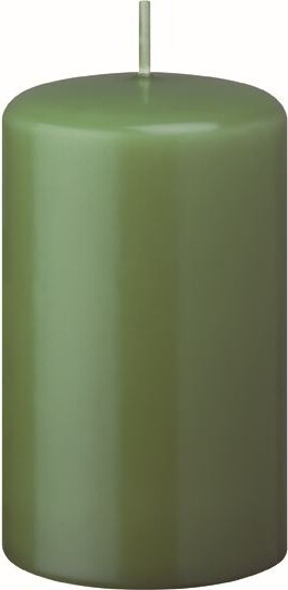 Flachkopf-Stumpenkerzen Green 80 x Ø 40 mm, 12 Stück