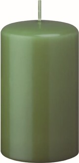 thumbnail of Flachkopf-Stumpenkerzen Green 80 x Ø 40 mm, 12 Stück