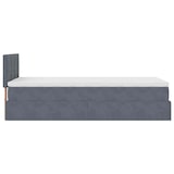 thumbnail of vidaXL Ottoman-Bett mit Matratze & LEDs Dunkelgrau 90x190 cm Samt