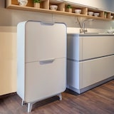 thumbnail of ARREGUI Round CR421-R Cubo de Basura y Reciclaje de Acero de 4 Compartimentos de Diseño, Cubos de Basura de Cocina, 4x17L (68L), plata y blanco mate