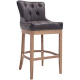 thumbnail of Taburete Lakewood Cuero Aútentico & Madera Clara Marrón