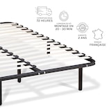 thumbnail of Sommier à lattes en métal  1 place  Coloris Noir  Livré en kit  90x200 cm SOMKIT OLYMPE LITERIE