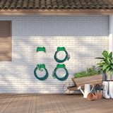 thumbnail of Relaxdays Schlauchhalter Wand, 4er Set, für 10 m 5/8" Schlauch, Gartenschlauchhalter Kunststoff, Schlauchaufhänger, grün