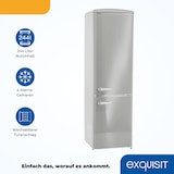 thumbnail of Exquisit Retro Kühl-Gefrierkombination RKGC250-70-H-160E grau, 244 l Fassungsvermögen