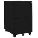 thumbnail of vidaXL Aktenschrank mit Rollen Schwarz 39x45x67 cm Stahl