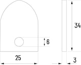 thumbnail of EBERTH Spade Cutter M6 für Rohre Ø 50–125 mm, Ø 25 mm, rostfreier Stahl, Schneidkopf für Rohrreinigungsgerät und Spirale