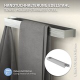 thumbnail of 2er Handtuchhalter ohne Bohren Handtuchstange Badetuchhalter Kleben Edelstahl Silber