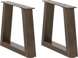thumbnail of Helloshop26 - Set mit 2 verstellbaren V-förmigen Couchtischbeinen 40 x 31 cm modernes Design Stahl natur 02_0056823