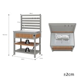 thumbnail of Merax Outdoor Küchenschrank mit Spüle und Wasserhahn, Gartenschrank mit Handtuchhaken, integrierter Flaschenöffner & verstellbaren Regalböden, Grau