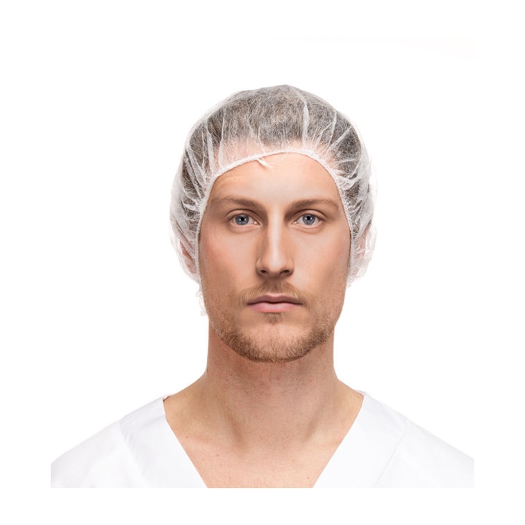 MONOUSO - Gorros de Polipropileno Blanco Ø60cm (100 Uds)