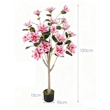 thumbnail of COSTWAY 90 cm Künstlicher Baum mit Blumen, Künstlicher Magnolienbaum, Künstliche Pflanze im Topf, Kamelienpflanze mit Mehrfachstämmen