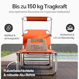 thumbnail of CASARIA® 2er Set Alu Sonnenliege mit Dach Klappbar Wetterfest Gartenliege Orange