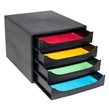 thumbnail of EXACOMPTA Module Caisson Ecobox 4 Tiroirs H28.4Xl23.4Xp34.8Cm Noir