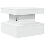 thumbnail of vidaXL Salontafel met LED-verlichting 50x50x40 cm wit