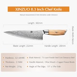 thumbnail of XinZuo - Damascus messenset 3-delig - B37 Lan series