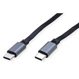 thumbnail of ROLINE USB 2.0 Retractable Cable Type C, 60W, C-C, M/M, zwart, 1,2 m