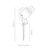 thumbnail of Sair - Refletor LED redondo 10W IP65 Corten 3000K - Luz de jardim para plantas ou sebes h36cm - Beneito faure