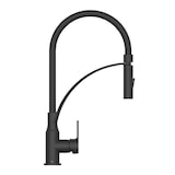 thumbnail of Küchenarmatur CARNEO mit Geschirrbrause, Wasserhahn Küche ausziehbar, schwenkbare Mischbatterie Küche in Schwarz matt
