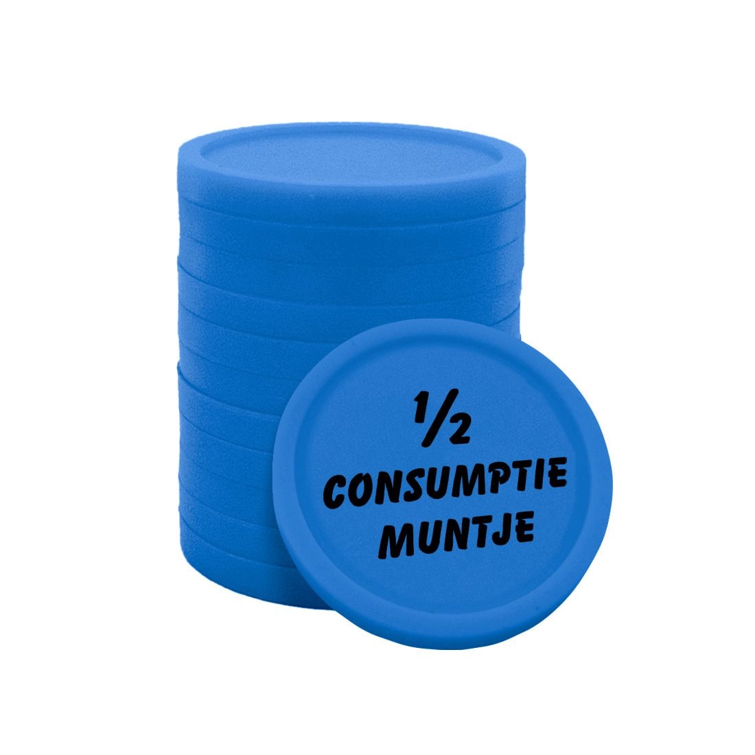 CombiCraft 1/2 consumptie munten bedrukt Ø23mm - Blauw - 100 stuks