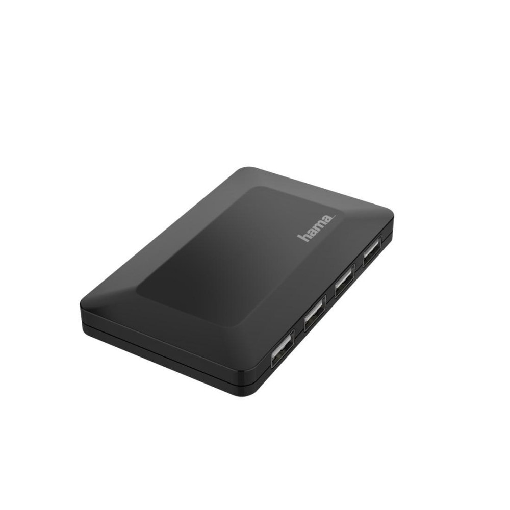 Hama USB 2.0 Hub 4-fach mit Netzteil für PC & Mac schwarz