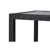 thumbnail of METRO PROFESSIONAL Mesa de comedor Barbados, poliratán, 130 x 90 cm, tablero de DPC con aspecto de piedra, negro