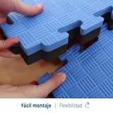 thumbnail of Arquiservi - Esterilla Tatami Puzzle 1x1x20mm Negro-Azul (Lote 20Uds)  Antideslizante, yoga, pilates, multifuncional.