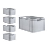 thumbnail of PROREGAL SparSet 5x Eurobox NextGen Economy, Griffe offen, HxBxT 32x40x60cm, 65 Liter, Eurobehälter, Box, Transportbehälter