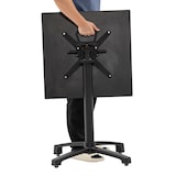 thumbnail of METRO PROFESSIONAL Gastro Klapptisch Massini, Alu, 70 x 70 cm, HPL Tischplatte, selbstnivellierende Tischfüße, schwarz