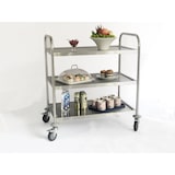 thumbnail of METRO Professional Chariot de service GST1003, 3 étagères, acier inoxydable, 85 x 52.6 x 94 cm, argenté