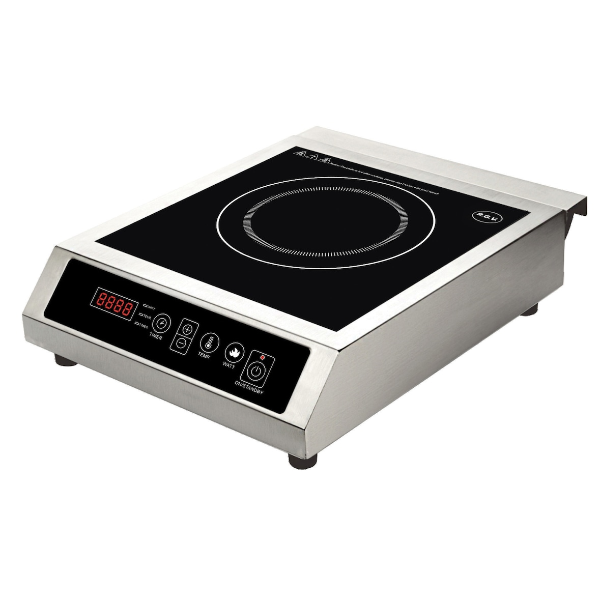 Rgv Piastra ad induzione Ind1, 3,5kW, 60-240°, Dim Vetro 300x300