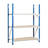 thumbnail of PROREGAL Weitspannregal MAXIMUS | Grundregal | HxBxT 400x200x60cm | 7 Ebenen | Spanplatten-Fachboden | Fachlast 400kg | Lichtblau/Lichtgrau