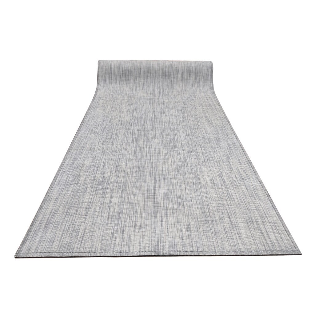 Alfombra vinilo Twist 21019  vinilo trenzado pasillo color Gris  60x450 cm
