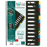 thumbnail of Exacompta 55121E 6x Ordnungsmappe HARMONIKA mit ausgestanzten Fenstern und Gummizug , aus Colorspan-Karton, mit 12 Fächern, für DIN A4 - Schwarz