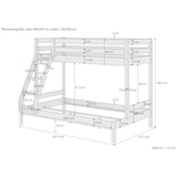 thumbnail of Doppel-Etagenbett 120x200 und 80x200 Erwachsenen-Stockbett Kiefer Massivholz weiß V-60.18W-08-12 ohne Zubehör