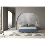 thumbnail of Letto Sommier senza rete imbottito 160x200 microfibra blu Azelia