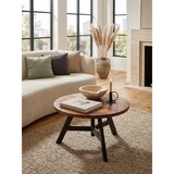 thumbnail of Massivholz Couchtisch, Sheesham Holz, Metallgestell. 60x60x35 cm | Kadima Design