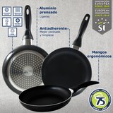 thumbnail of BERGNER - Set di 3 Padelle in Alluminio Pressato Ø16/Ø20/Ø24 cm Adatte per Induzione Navy Black con Set di 5 utensili da cucina in silicone e legno