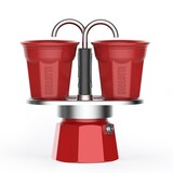 thumbnail of Bialetti Espressokocher Set Mini Express rot + 2 Espressobecher