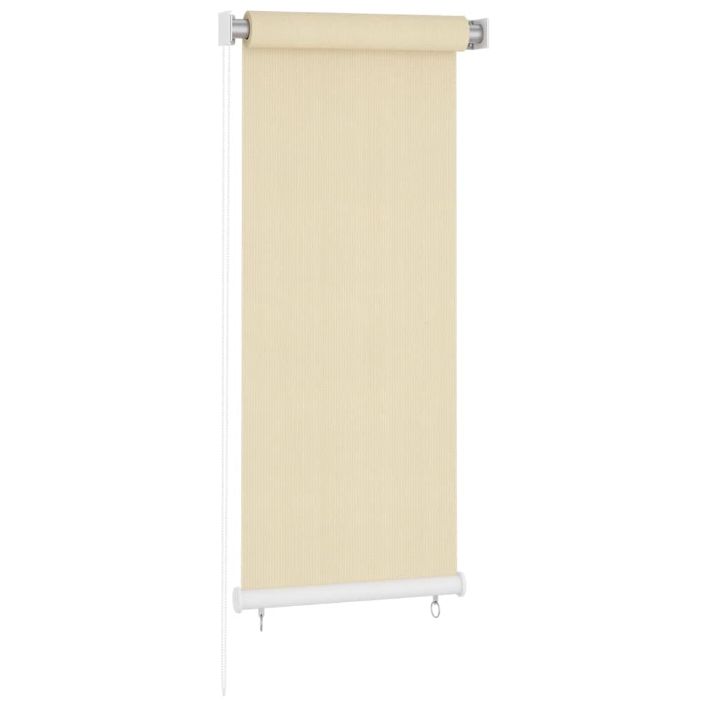 vidaXL Außenrollo Creme 60x140 cm HDPE