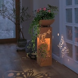 thumbnail of Hoberg LED Pflanzsäule "Schmetterling" in 3D Rost-Optik - 19 x 19 x 72 cm