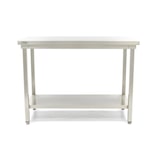 thumbnail of Table en acier inoxydable - 100 x 60 cm - hauteur réglable - avec étagère de rangement