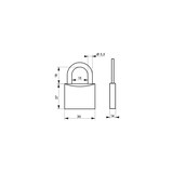 thumbnail of Cadenas à clé TYPE 1 - 30 mm