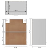 thumbnail of vidaXL Hangkast 50x31x60 cm bewerkt hout wit
