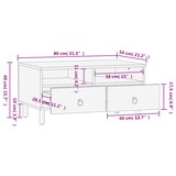 thumbnail of Mesa de centro de madera maciza mango 80x54x40 cm