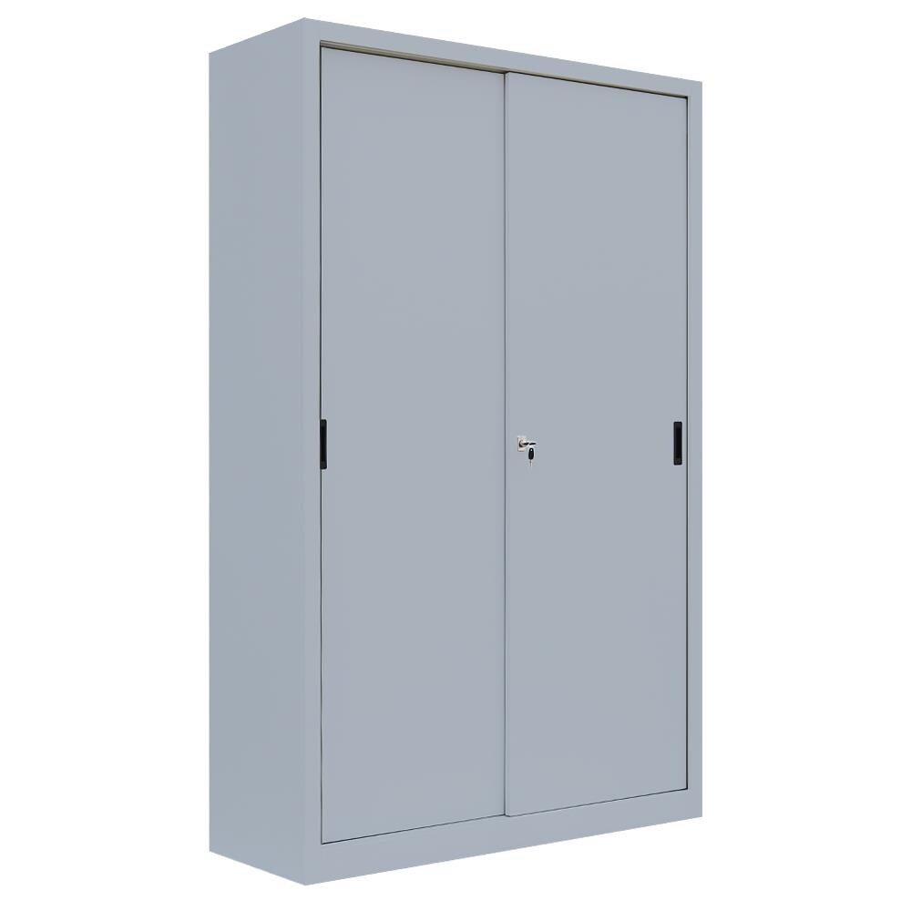 XXL Schiebetürenschrank Büro Aktenschrank Sideboard aus Stahl grau 1950 x 1200 x 450 mm (H xB xT) 550160