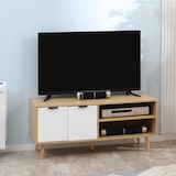 thumbnail of HOMCOM Móvel de TV Moderno com 2 Portas e 2 Prateleiras de Armazenamento para Televisores de até 46" 110x39x48,8cm Madeira e Branco