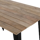 thumbnail of Bolero Bistro Esstisch Mangoholz-Lattenplatte Schwarz 1200mm