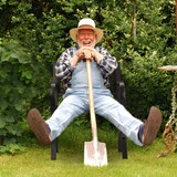 thumbnail of Relaxdays Gartenstuhl Vintage, Gartensessel m. Armlehnen, extra breit, Stahl, antikes Design, 85,5 x 60 x 56 cm, schwarz