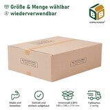 thumbnail of 60x Faltkarton 600x600x300mm Amazon FBA Heavy Mark braun Versandkarton DHL-Paket BB-Verpackungen