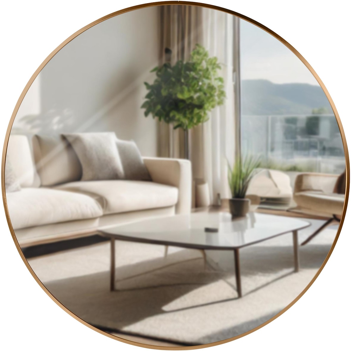 Miroir mural Elsie Or mat/XL